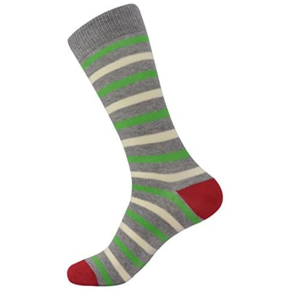 Mens Colorful Designer Fun Striped Dress Socks